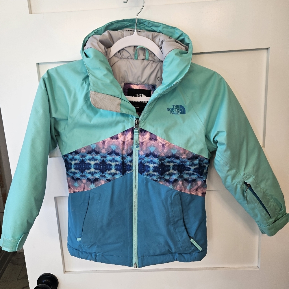 The North Face Girls' Teal & Blue Insulated Winter Jacket